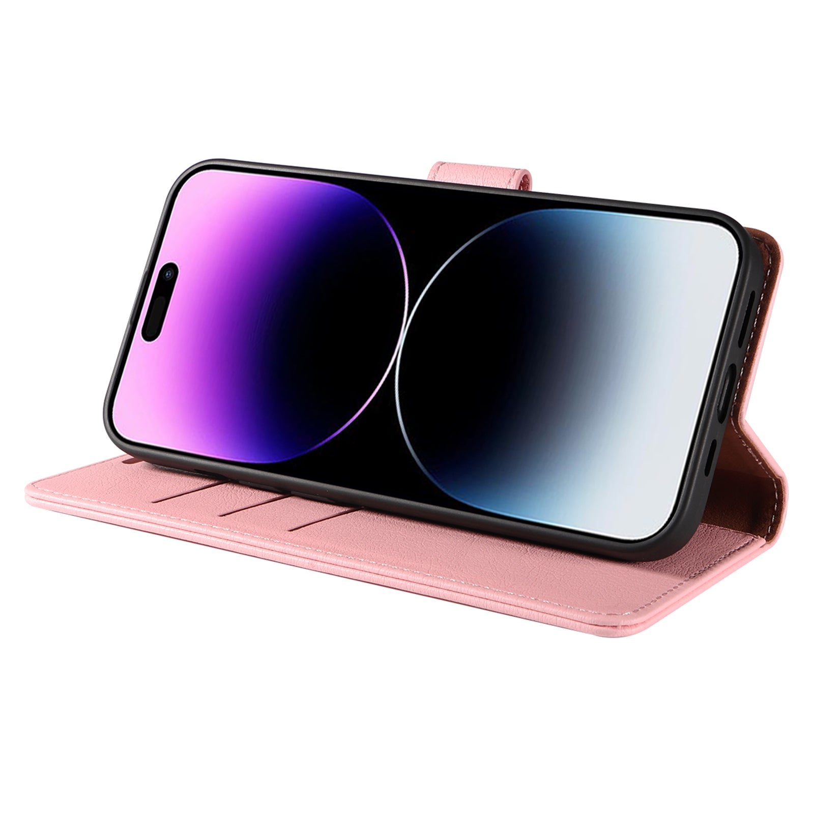 PU-læderetui til iPhone 14 Pro Max RFID-blokeringsstativ Tegnebog Drop-resistent magnetisk lukning telefoncover PU-læderetui til iPhone 14 Pro Max RFID-blokeringsstativ Tegnebog Drop-resistent magnetisk lukning telefoncover